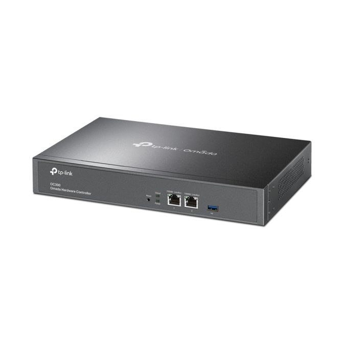 Wi-Fi Облачный контроллер, TP-Link, Omada OC300, 2 порта Ethernet 10/100/1000 Мбит/с, 1 порт USB 3.0, До 500 точек доступа Omada, до 100 коммутаторов JetStream и до 100 роутеров Omada, До 15 тысяч клиентов