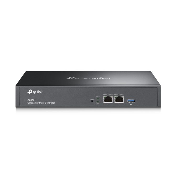 Wi-Fi Облачный контроллер, TP-Link, Omada OC300, 2 порта Ethernet 10/100/1000 Мбит/с, 1 порт USB 3.0, До 500 точек доступа Omada, до 100 коммутаторов JetStream и до 100 роутеров Omada, До 15 тысяч клиентов