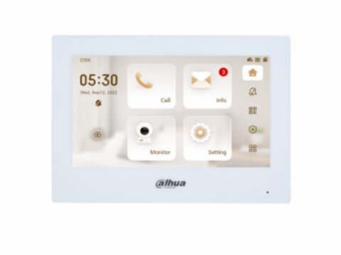 Монитор, Dahua, DHI-VTH2621G-P, монитор видеодомофона IP 7 дюймовый, ёмкостной сенсорный экран.