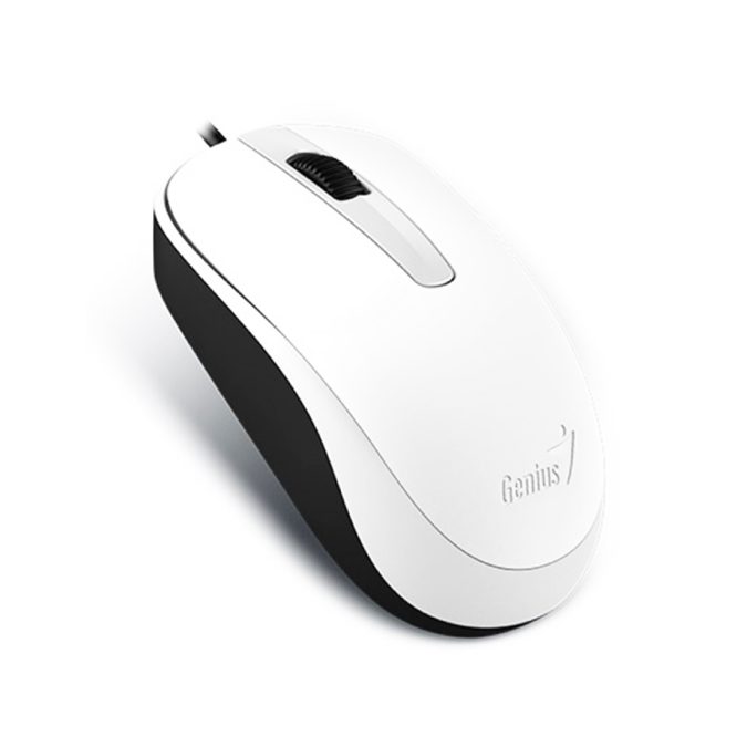 Компьютерная мышь, Genius, DX-120, Оптическая, 1000dpi, USB, Длина кабеля 1,5 метра, Белый