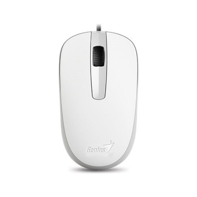 Компьютерная мышь, Genius, DX-120, Оптическая, 1000dpi, USB, Длина кабеля 1,5 метра, Белый