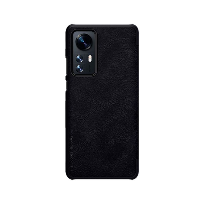 Чехол для телефона, NILLKIN, для Xiaomi 12/12X, QLC-01, Qin Leather Case, Чёрный