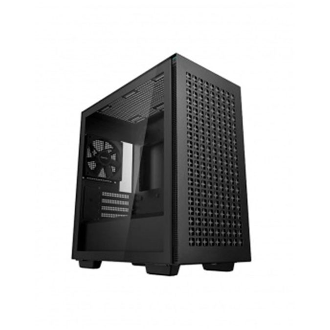 Компьютерный корпус, Deepcool, CH370 R-CH370-BKNAM1-G-1, Micro ATX/Mini-ITX, USB 3.0*2, HD-Audio+Mic, Кулер 1*120мм, Высота процессорного кулера до 165мм, Длина VGA до 320мм, 2*3.5"/2+1*2.5", Сталь 0,6, 413x215x431мм, Без Б/П, Чёрный