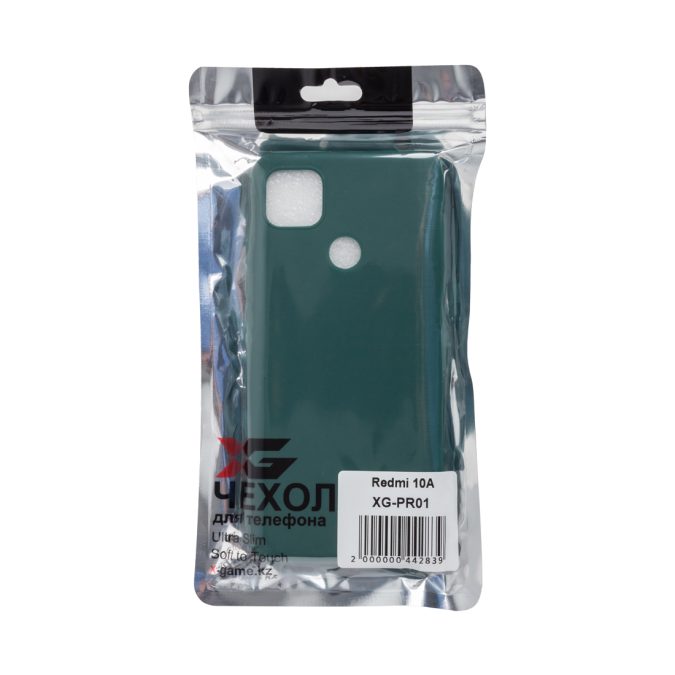 Чехол для телефона, XG, XG-PR01, для Redmi 10A, TPU, Зелёный, пол. пакет
