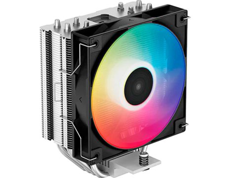 Кулер для процессора, Deepcool, AG400 LED R-AG400-BKLNMC-G-1, Intel 1851/1700/1200/115х и AMD AM5/AM4, 220W, 120мм 6-Color LED, 500- 2000±10% об/м, 75,89CFM,  30dB(A), 4pin, 125х92х150мм, Серебристый