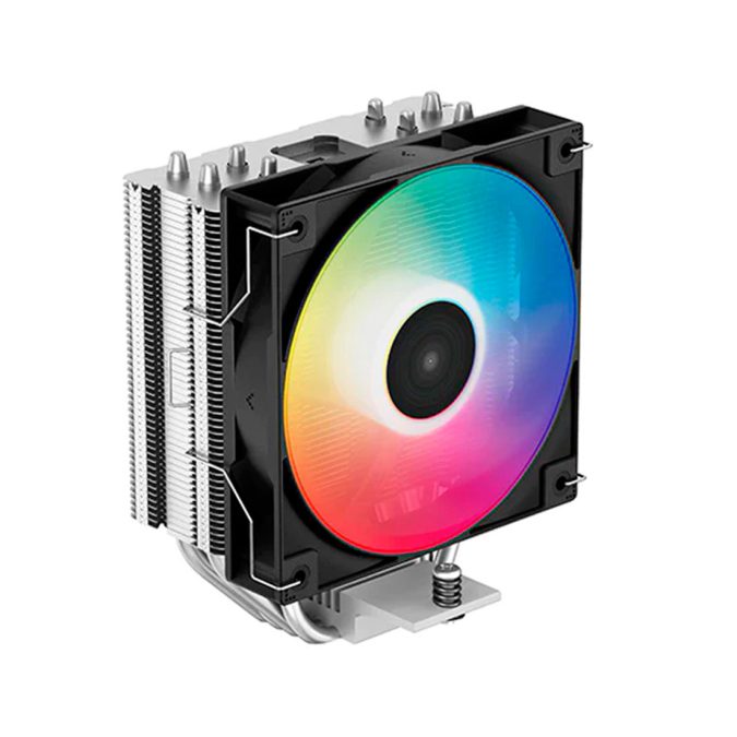 Кулер для процессора, Deepcool, AG400 LED R-AG400-BKLNMC-G-1, Intel 1851/1700/1200/115х и AMD AM5/AM4, 220W, 120мм 6-Color LED, 500- 2000±10% об/м, 75,89CFM,  30dB(A), 4pin, 125х92х150мм, Серебристый