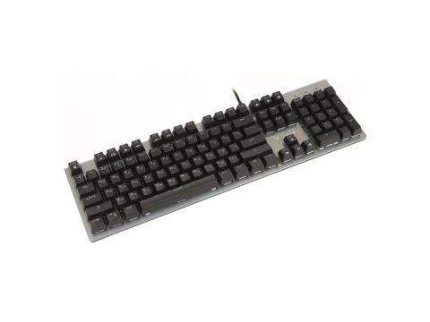 Клавиатура, Rapoo, V530, Игровая, USB, Кол-во стандартных клавиш 104, Длина кабеля 1,8 метра, Механический, Алюминий, Влагозащита, Оптический чувствительный переключатель, RGB, Анг/Рус, Черный