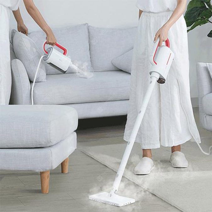 Пароочиститель многофункциональный, Deerma, Multifunctional Steamer ZQ610, Номинальная мощность 1700 Вт, Уничтожение до 99.99% микроорганизмов, Температура пара 105 градусов, Белый