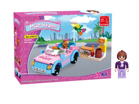 Игровой конструктор, Keyixing, 24415, Мир Чудес, Веселая поездка, 1 минифигурка, 150 деталей, Цветная коробка