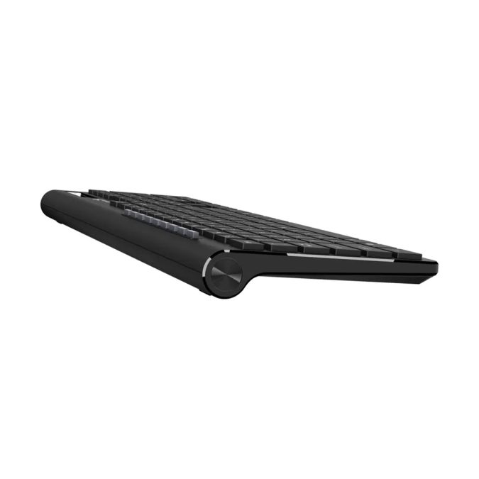 Клавиатура, Genius, Slimstar 7230, Ультратонкая, Беспроводная 2.4ГГц, Кол-во стандартных клавиш 104, Батарейки в комплекте, Размер: 449*161,8*24,9 мм., Анг/Рус, Защита от случайного пролива воды/кофе, Чёрный