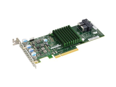SAS Host Bus адаптер, Supermicro, AOC-S3008L-L8E, LSI3008, 2 MiniSAS HD (SFF-8643), 122 HDD