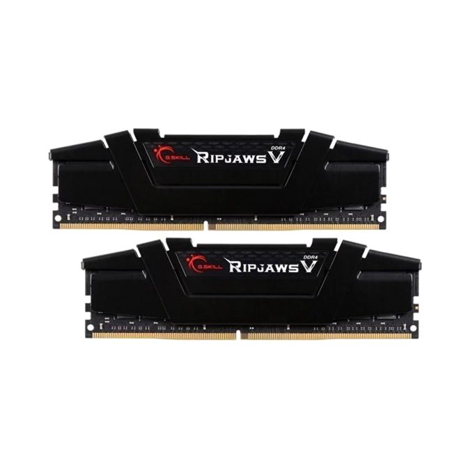 Комплект модулей памяти, G.SKILL, RipjawsV F4-3200C16D-16GVKB (Kit 2x8GB), DDR4, 16GB, DIMM , Черный