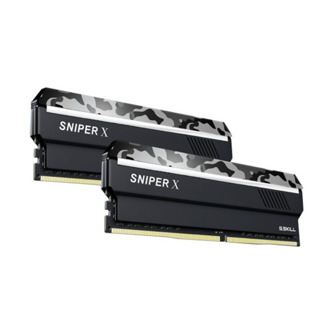 Комплект модулей памяти, G.SKILL, SniperX F4-3200C16D-16GSXWB (Kit 2x8GB), DDR4, 16GB, DIMM , Черный