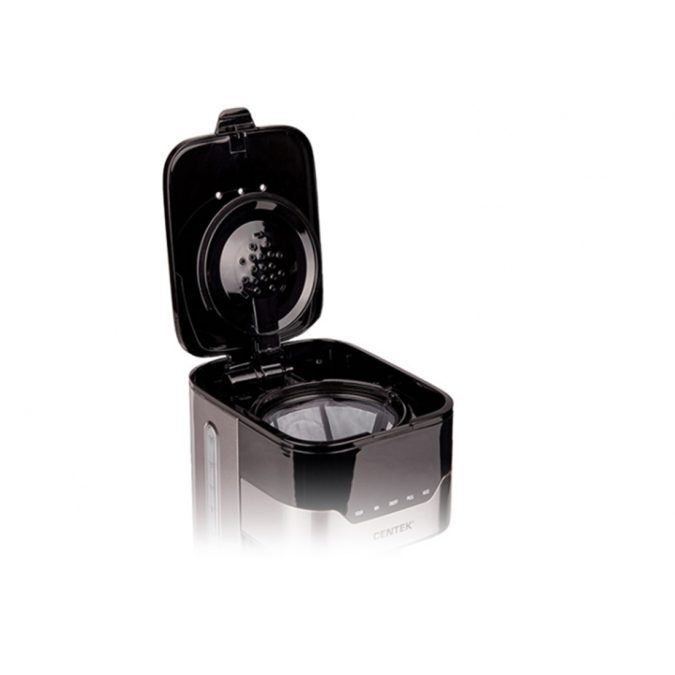 Кофеварка капельная, Centek, CT-1145, Мощность 900Вт, 1500мл, 3 ур. крепости, LED, Капля стоп, Подогрев, Стальной