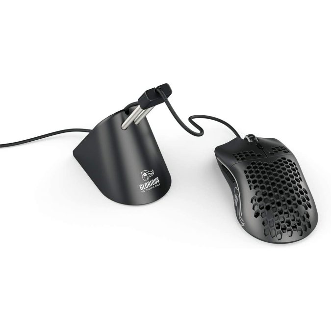 Держатель провода мыши, Glorious, Mouse Bungee, G-MB-BLACK, Пластик, Резина, Металл, Нескользящие ножки, Черный
