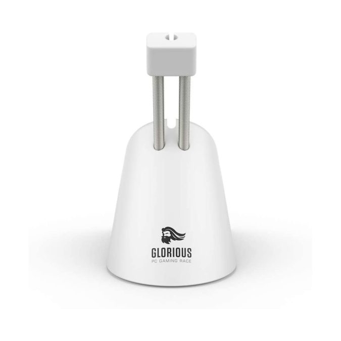 Держатель провода мыши, Glorious, Mouse Bungee, G-MB-WHITE, Пластик, Резина, Металл, Нескользящие ножки, Белый
