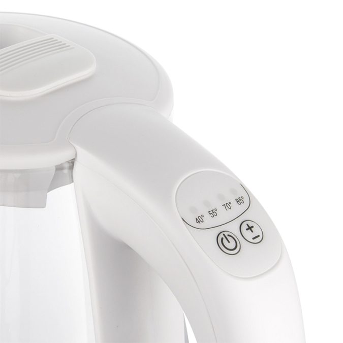 Чайник электрический, Redmond, SkyKettle RK-G211S, 2200 Вт, Объем 1,7 л, Управление со смартфона, Нагрев воды 40/55/70/85/100°C, Контактная группа STRIX, Белый