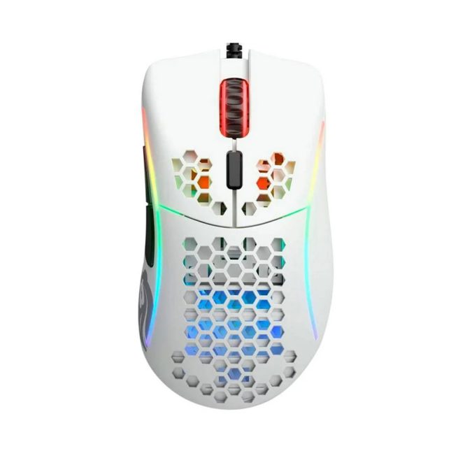 Компьютерная мышь, Glorious, Model D-, GLO-MS-DM-MW, Игровая, Оптическая, Проводная, Pixart PMW-3360 Sensor, 12000 DPI, 250+ IPS, 50G, 1000 Hz, RGB, 6 кнопок, Длина провода 2м, Матовый белый
