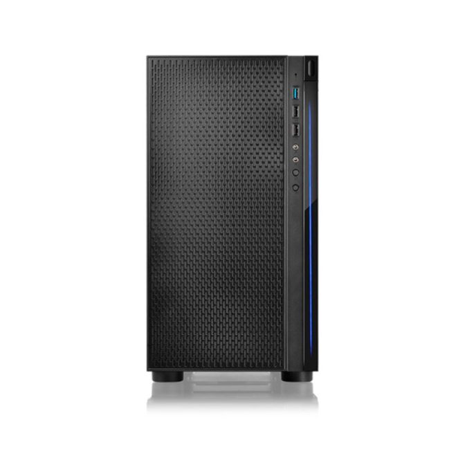 Компьютерный корпус, Thermaltake, Versa H18, CA-1J4-00S1WN-00, Micro-Tower, M-ATX/Mini-ITX, USB 3.0*1, USB 2.0*1, HD-Audio, Кулер 12см, Длина VGA до 350мм, Процессорный кулер 155мм, 2*2,5"/2*3,5", Сталь, 398*205*439мм, Без Б/П, Чёрный