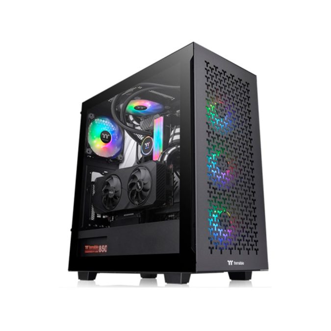 Компьютерный корпус, Thermaltake, V350 TG ARGB Air, CA-1S3-00M1WN-03, Mid Tower, ATX/M-ATX/Mini-ITX, USB 3.2 (Gen 2) Type-C*1/USB 3.0*2, HD Audio, 3*120мм ARGB fan /1*120мм Turbo fan, Высота процессорного куллера до 160 мм, Длина VGA до 390 мм, 2*3.5"/ 5*2.5", Сталь, Закаленное стекло*1, 475*220*461мм, Без Б/П, Чёрный