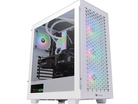 Компьютерный корпус, Thermaltake, V350 TG ARGB Air Snow, CA-1S3-00M6WN-03, Mid Tower, ATX/M-ATX/Mini-ITX, USB 3.2 (Gen 2) Type-C*1/USB 3.0*2, HD Audio, 3*120мм ARGB fan /1*120мм Turbo fan, Высота процессорного куллера до 160 мм, Длина VGA до 390 мм, 2*3.5"/ 5*2.5", Сталь, Закаленное стекло*1, 475*220*461мм, Без Б/П, Белый