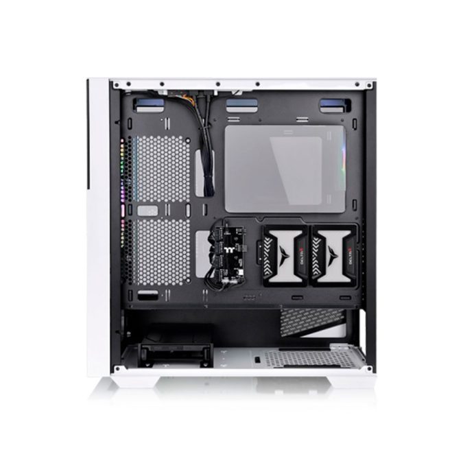 Компьютерный корпус, Thermaltake, Divider 370 TG ARGB Snow, CA-1S4-00M6WN-00, Mid Tower, ATX/M-ATX/Mini-ITX/E-ATX, USB 3.0*2, HD Audio*1, 3*120мм ARGB PWM fan, Высота процессорного куллера до 170 мм, Длина VGA до 400 мм, 2*3.5"/ 4*2.5", 491*220,3*469,1мм, Сталь, 3мм Закаленное стекло, Без Б/П, Белый