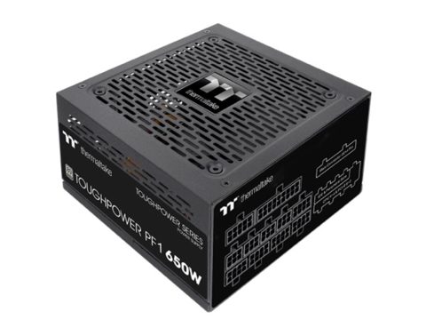 Блок питания, Thermaltake, Toughpower PF1 650W, PS-TPD-0650FNFAPE-1, 650W, ATX, Platinum, APFC, 20+4 pin, 2*4+4pin, 12*Sata, 4*Molex, 6*PCI-E 6+2 pin, FDD, Modular, Вентилятор RGB 12 см, 150х86х140мм, Чёрный