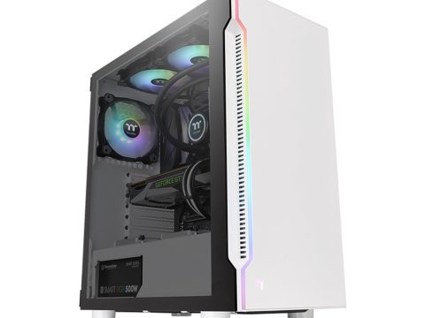 Компьютерный корпус, Thermaltake, H200 TG White RGB, CA-1M3-00M6WN-00, Mid tower, ATX/Mini-ITX/M-ATX, USB 3.0*2, HD Audio, 1*120мм, Высота процессорного кулера до 180мм, Длина VGA до 320мм, 2*3.5"/3*2.5", Сталь, 4мм Закаленное стекло*1, 454x210x416мм, Без Б/П, Белый