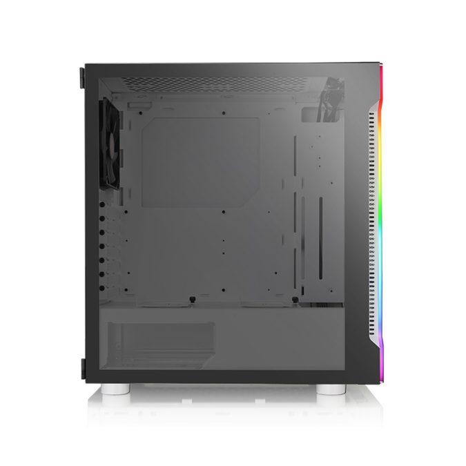 Компьютерный корпус, Thermaltake, H200 TG White RGB, CA-1M3-00M6WN-00, Mid tower, ATX/Mini-ITX/M-ATX, USB 3.0*2, HD Audio, 1*120мм, Высота процессорного кулера до 180мм, Длина VGA до 320мм, 2*3.5"/3*2.5", Сталь, 4мм Закаленное стекло*1, 454x210x416мм, Без Б/П, Белый
