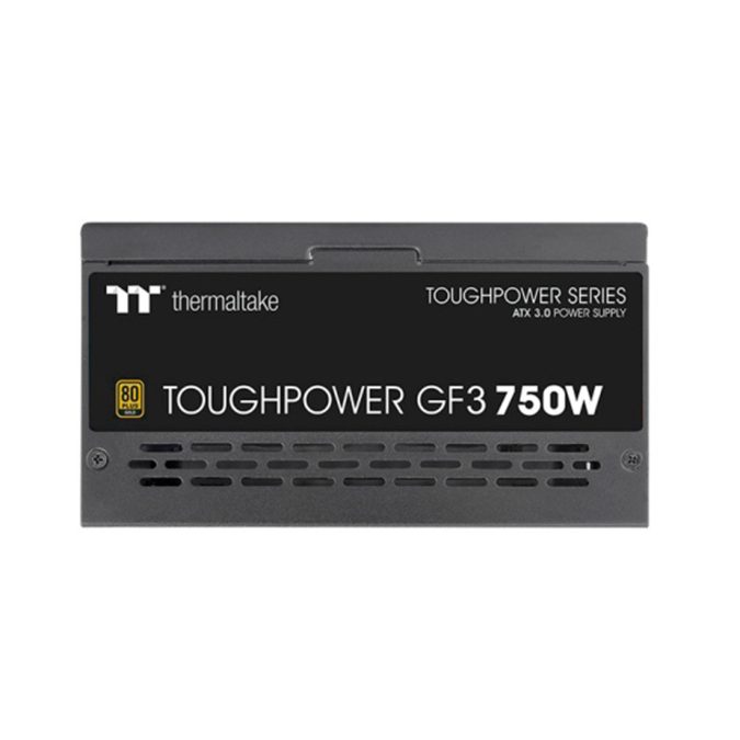 Блок питания, Thermaltake, Toughpower GF3 750W Gold, PS-TPD-0750FNFAGE-4, 750W, ATX 3.0, Gold, APFC, 20+4pin, 4+4pin, 8pin, 12*Sata, 4*Molex, 4*PCI-E 6+2pin, 1*12VHPWR, FDD, Modular, Вентилятор 13.5см, 150х86х160мм, Чёрный