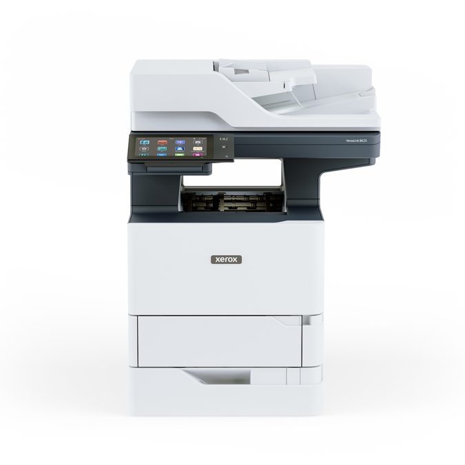 Монохромное МФУ, Xerox, VersaLink B625DN, B625V_DN, Лазерное , А4, 61 стр./мин., Подача 650 листов, Двусторонний автоподатчик документов, до 144 изобр./мин., Сенсорный дисплей 7", 1.2 ГГц CPU, 4 ГБ RAM, 32 ГБ eMMC, USB 2.0, Ethernet 10/100/1000, NFC, Fax