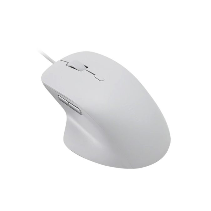 Компьютерная мышь, Rapoo, N500, Оптическая, 1200/1800/2400/3600 dpi, USB, Длина кабеля 1,5 метра, Белый