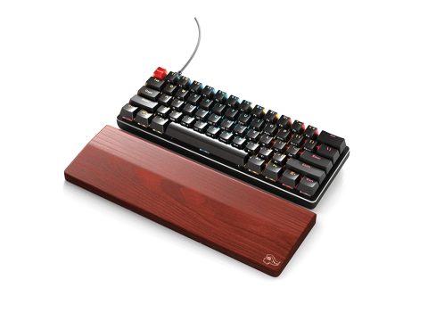 Подставка эргономическая под запястья, Glorious, Wrist Rest Full Size, GV-100-BROWN, 430x100x19, Дерево, Резиновая основа, Коричневый