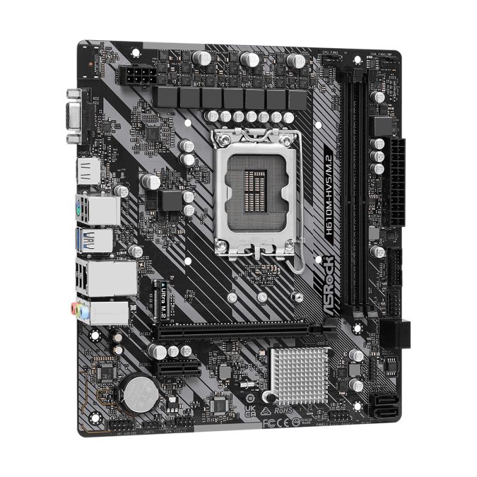 Материнская плата, ASRock, H610M-HVS/M.2 R2.0 (4710483939914), LGA1700, iH610, 2xDDR4 2666/2933/3200MHz, 4xSATA3, 1xM.2 (PCI-E 3.0x4), 1xD-Sub, 1xHDMI, 1xPCI-Ex16, 1xPCI-Ex1, mATX