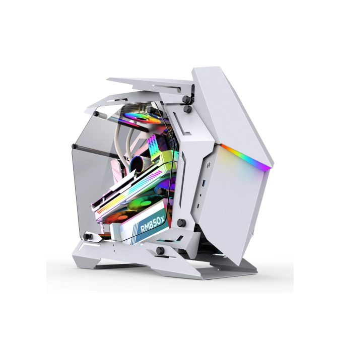 Компьютерный корпус, Jonsbo, MOD-3 Mini White, Mini-Tower, M-ATX/ITX, USB 3.0*1/Type-C*1, Audio+Mic, Высота процессорного кулера до 165 мм, Длина VGA до 360 мм, 1*2.5''/1*3.5'', Сталь, Закаленное стекло, 251*569*535мм, Без Б/П, Белый