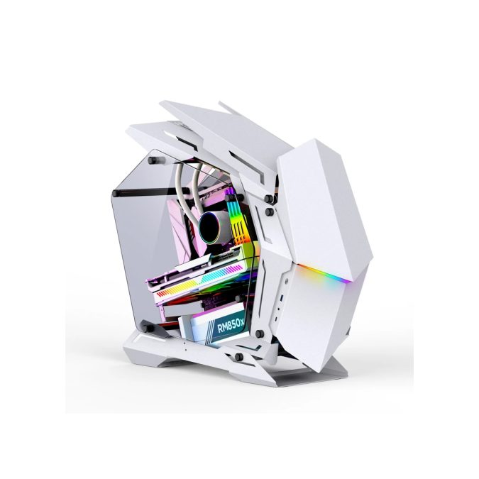 Компьютерный корпус, Jonsbo, MOD-3 Mini White, Mini-Tower, M-ATX/ITX, USB 3.0*1/Type-C*1, Audio+Mic, Высота процессорного кулера до 165 мм, Длина VGA до 360 мм, 1*2.5''/1*3.5'', Сталь, Закаленное стекло, 251*569*535мм, Без Б/П, Белый
