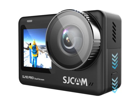 Экшн-камера, SJCAM, SJ10 PRO DUAL SCREEN, 4K/60fps, Sony IMX377 12 МП 170°, Wifi 10 м/2,4 & 5 Hz, Slow motion, Чипсет Ambarella H22S85, 1300mAh, 2.33" сенсорный дисплей, Чёрный
