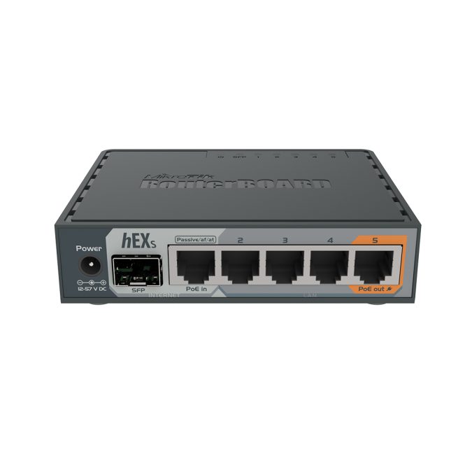 Маршрутизатор, MikroTik, RB760iGS, hEX S, 5  10/100/1000 Ethernet port, 1  SFP,1  USB (тип А), 1  MicroSD