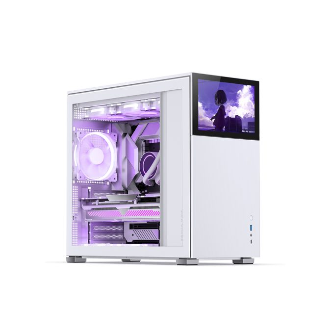Компьютерный корпус, Jonsbo, D41 STD SCREEN, D41 STD SC White, Mid-Tower, ATX/M-ATX, USB Type-C*1, USB 3.0*1, Audio+Mic, Высота процессорного кулера до 168 мм, Длина видеокарты до 400 мм, 2*3.5/3*2.5, Сталь, Пластик, Закаленное стекло, 205*407*452, Экран 8", IPS, 300 кд, 1280х800, 60Гц, Белый