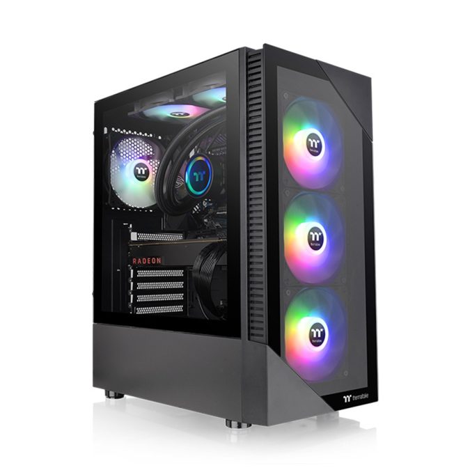 Компьютерный корпус, Thermaltake, View 200 TG Black ARGB, CA-1X3-00M1WN-00, Mid Tower, ATX/M-ATX/Mini ATX, USB3.0*2, HD-Audio, 3*120мм ARGB Lite fan, Высота кулерного процессора 166мм, Длина VGA до 300мм, 2*3,5"/3*2,5", Сталь, 3мм Закаленное стекло*1, Без Б/П, 460*210*395,3мм, Черный