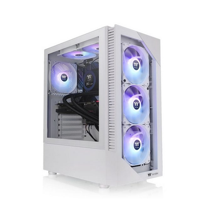 Компьютерный корпус, Thermaltake, View 200 TG ARGB, CA-1X3-00M6WN-00, Mid Tower, ATX/M-ATX/Mini ATX, USB3.0*2, HD-Audio, 3*120мм ARGB Lite fan, Высота кулерного процессора 166мм, Длина VGA до 300мм, 2*3,5"/3*2,5", Сталь, 3мм Закаленное стекло*1, Без Б/П, 460*210*395,3мм, Белый