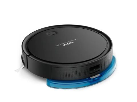 Робот-пылесос, Tefal, RG7365WH, Мощность всасывания 1300 ПА, Время работы до 150 мин, 3 режима работы, Контейнер для пыли 0,25 л, Wi-Fi, Набор для влажной уборки с2-мя тряпками , Гироскоп + карта, Черный