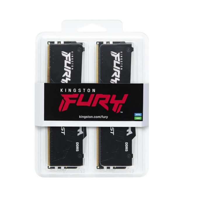 Комплект модулей памяти, Kingston, FURY Beast RGB KF556C36BBEAK2-32 (Kit 2x16GB), DDR5, 32GB, DIMM , Чёрный