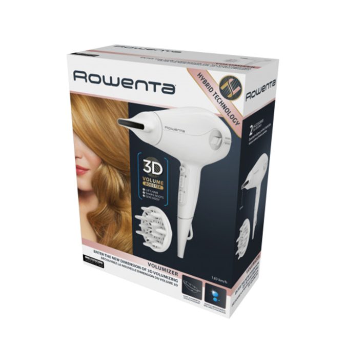 Фен, Rowenta, CV6130F0, Мощность 2400 Вт, 3 температурных режима, 2 скорости, Диффузор, Концентратор, Ионизация