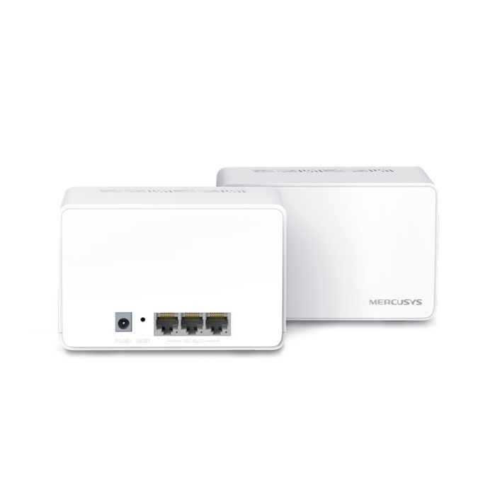Маршрутизатор, Mercusys, Halo H80X(2-pack), Wi-Fi 6, 802.11a/b/g/n/ac/ax, 2,4 ГГц/5 ГГц, AX3000, 3 порта 10/100/1000M WAN/LAN, Домашняя Mesh Wi-Fi система (2 модуля)