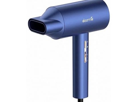 Фен для волос, Deerma, DEM-CF15W, 2 температурных режима, 2 скоростных режима, 1600-2000 Вт, Магнитная насадка, Синий