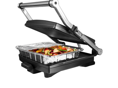 Гриль, Redmond, SteakMaster RGM-M800, Мощность 1800 Вт, Ручной режим, Механическое управление, Антипригарное покрытие, Черный/сталь