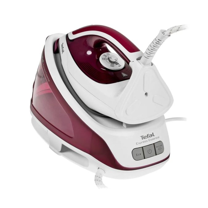 Парогенератор, Tefal, SV6110E0, Мощность 2200 Вт, Давление 5 бар, Время нагрева 120 сек, Паровой удар 260 г/мин, Подача пара 110 г/мин, Белый-бордовый