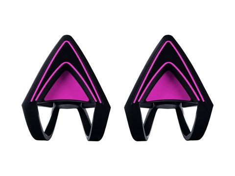 Накладные кошачьи ушки на гарнитуру, Razer, Kitty Ears for Kraken (Neon Purple), RC21-01140100-W3M1, Регулируемый дизайн для различных образов, Прочный и водонепроницаемый для беспроблемного использования, 20 гр, Неоново- фиолетовый