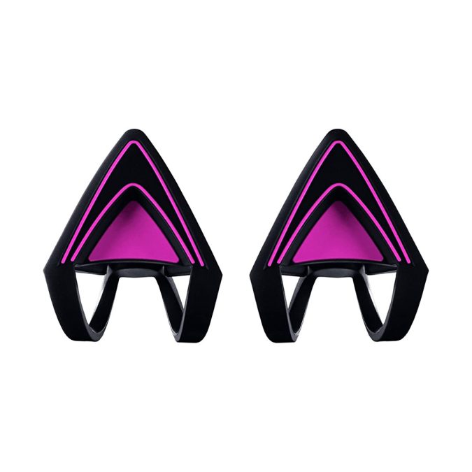 Накладные кошачьи ушки на гарнитуру, Razer, Kitty Ears for Kraken (Neon Purple), RC21-01140100-W3M1, Регулируемый дизайн для различных образов, Прочный и водонепроницаемый для беспроблемного использования, 20 гр, Неоново- фиолетовый